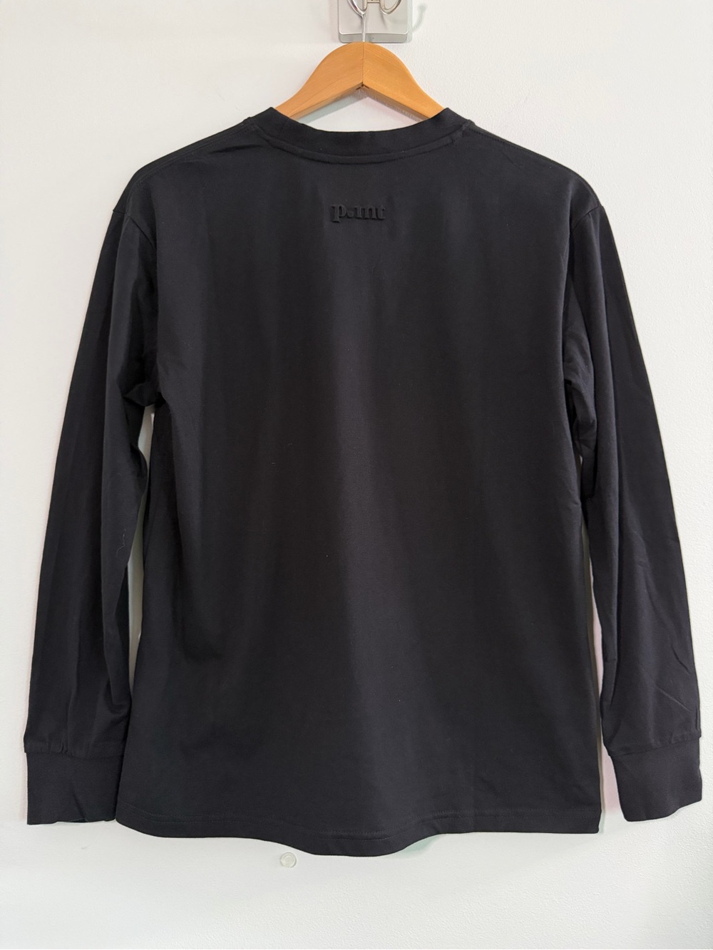 POINT Black Cotton Long Sleeve Logo Top Streetwear Tee Men’s Size L
